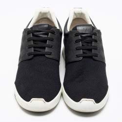 Louis Vuitton Black Mesh and Damier Embossed Rubber Fastlane Sneakers Size 42.5