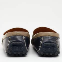 Louis Vuitton Tricolor Leather Hockenheim Slip on Loafers Size 43