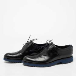 Louis Vuitton Black Leather Lace Up Oxfords Size 41