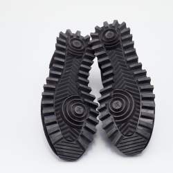 Pre Owned حذاء رياضي لوي فيتون رانر شبكة وسويدي أسود بعنق منخفض مقاس 44.5