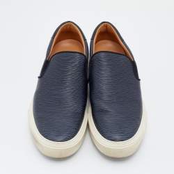 مملوكة مسبقًا حذاء رياضي لوي فيتون جلد أزرق/أسود مقاس 45