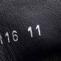 Pre Owned Louis Vuitton Black Damier Nubuck And Leather Run Away Lace Up Sneakers Size 45