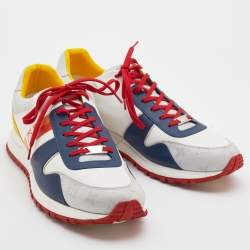 Pre Owned Louis Vuitton Multicolor Leather and Monogram Canvas Now Your Run Away Sneakers Size 44.5