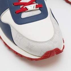 Pre Owned Louis Vuitton Multicolor Leather and Monogram Canvas Now Your Run Away Sneakers Size 44.5