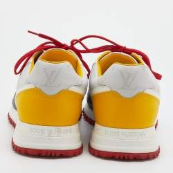 Pre Owned Louis Vuitton Multicolor Leather and Monogram Canvas Now Your Run Away Sneakers Size 44.5