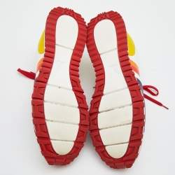 Pre Owned Louis Vuitton Multicolor Leather and Monogram Canvas Now Your Run Away Sneakers Size 44.5