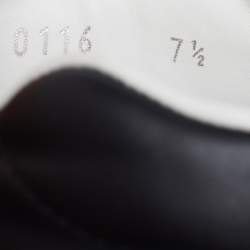 Pre Owned Louis Vuitton Black Damier Knit Fabric And Leather Run Away Low Top Sneakers Size 41.5