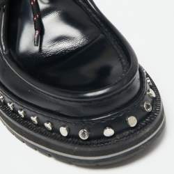 Louis Vuitton Black Leather Studded Lace Up Derby Size 43