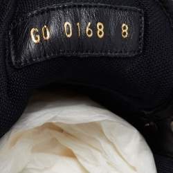 Pre Owned Louis Vuitton Black/Green Leather and Mesh Run Away Pulse Sneakers Size 42