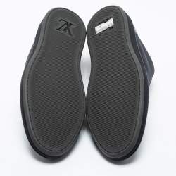 Pre Owned Louis Vuitton Black Damier Graphite Canvas and Leather Offshore Sneakers Size 41.5