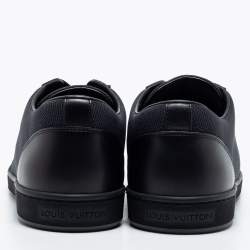 Pre Owned Louis Vuitton Black Damier Graphite Canvas and Leather Offshore Sneakers Size 41.5