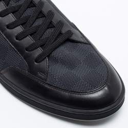 Pre Owned Louis Vuitton Black Damier Graphite Canvas and Leather Offshore Sneakers Size 41.5