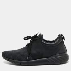 Louis Vuitton Black/Grey Damier Knit Fabric Fastlane Low Top Sneakers Size  41 at 1stDibs