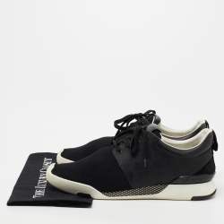 مملوكة مسبقًا Louis Vuitton Black Damier Infini Leather And Mesh Fastlane Sneakers Size 42.5