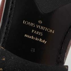 Pre Owned Louis Vuitton Burgundy Leather Major Loafers  Size 42