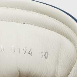 Pre Owned حذاء رياضي لوي فيتون سويدي وجلد أزرق بحواف  دامييه وبرباط مقاس 44