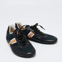 Louis Vuitton Multicolor Canvas And Leather Low Top Sneakers Size 42