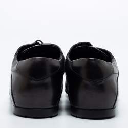Louis Vuitton Black Damier Embossed Leather Lace Up Oxfords Size 41