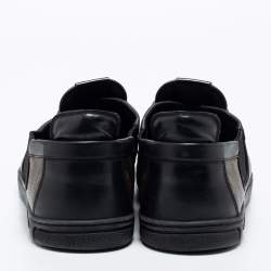 مملوكة مسبقًا Louis Vuitton Brown/Black Monogram Canvas and Leather Slalom Low-Top Sneakers Size 43