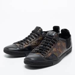 مملوكة مسبقًا Louis Vuitton Brown/Black Monogram Canvas and Leather Slalom Low-Top Sneakers Size 43