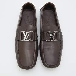 Louis Vuitton Brown Leather Monte Carlo Slip on Loafer Size 41