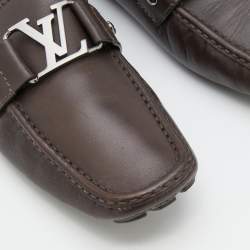 Louis Vuitton Brown Leather Monte Carlo Slip on Loafer Size 41