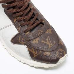 Pre Owned Louis Vuitton Tri-Color Monogram Canvas Runaway Sneakers Size 43.5