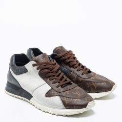 Pre Owned Louis Vuitton Tri-Color Monogram Canvas Runaway Sneakers Size 43.5