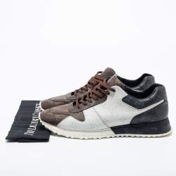 Pre Owned Louis Vuitton Tri-Color Monogram Canvas Runaway Sneakers Size 43.5