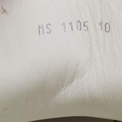 مملوكة مسبقًا Louis Vuitton White/Brown Leather and Monogram Canvas Line Up High-Top Sneakers Size 44