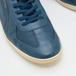 Louis Vuitton Blue Leather Leisure Low Top Sneakers Size 46