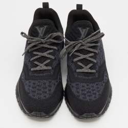Pre Owned Louis Vuitton Black Knit Fabric VNR New Runner Low Top Sneakers Size 43