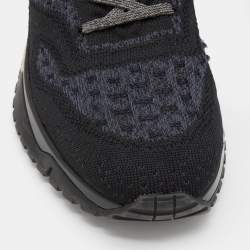 Pre Owned Louis Vuitton Black Knit Fabric VNR New Runner Low Top Sneakers Size 43