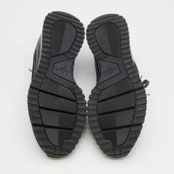 Pre Owned Louis Vuitton Black Knit Fabric VNR New Runner Low Top Sneakers Size 43