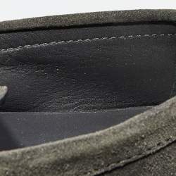 Louis Vuitton Dark Grey Suede Slip On Loafers Size 43
