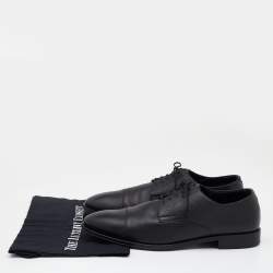 مملوكة مسبقًا Louis Vuitton Black Leather Lace Up Derby Size 44