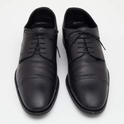 مملوكة مسبقًا Louis Vuitton Black Leather Lace Up Derby Size 44