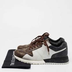 Louis Vuitton  Brown/Black Monogram Canvas Lace Up Sneakers Size 41.5