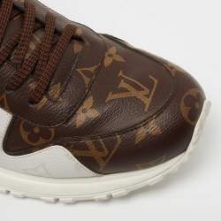 Louis Vuitton  Brown/Black Monogram Canvas Lace Up Sneakers Size 41.5