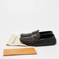 Louis Vuitton Black Leather Monte Carlo Slip On Loafers Size 42.5