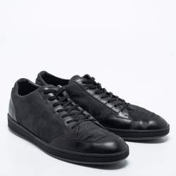 Louis Vuitton Black Damier Graphite Nylon And Leather Offshore Sneakers Size 43
