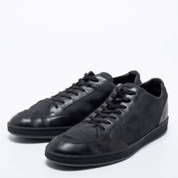 Louis Vuitton Black Damier Graphite Nylon And Leather Offshore Sneakers Size 43