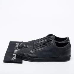 Louis Vuitton Black Damier Graphite Nylon And Leather Offshore Sneakers Size 43