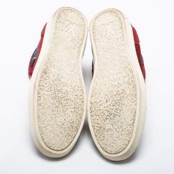Louis Vuitton Red Suede High Top Sneakers Size 43