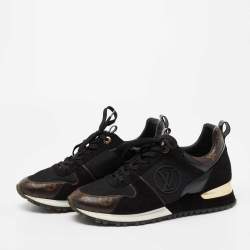 مملوكة مسبقًا Louis Vuitton Brown Canvas and  Mesh Run Away Sneakers Size 40