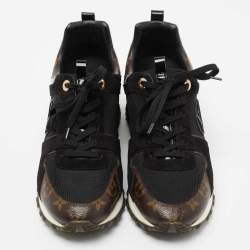 مملوكة مسبقًا Louis Vuitton Brown Canvas and  Mesh Run Away Sneakers Size 40