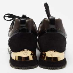 مملوكة مسبقًا Louis Vuitton Brown Canvas and  Mesh Run Away Sneakers Size 40