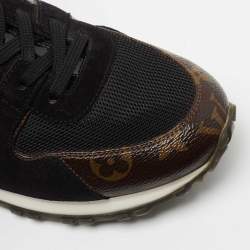 مملوكة مسبقًا Louis Vuitton Brown Canvas and  Mesh Run Away Sneakers Size 40