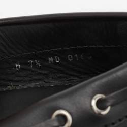 Pre Owned Louis Vuitton Black Leather Bow Arizona Loafers Size 41.5