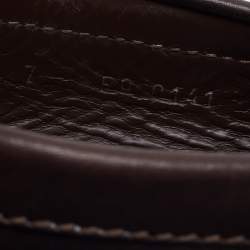 Louis Vuitton Brown Leather Slip on Loafers Size 41